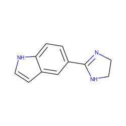 c1cc2cc(C3=NCCN3)ccc2[nH]1 ZINC000013805925