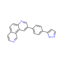 c1cc2ccc3ncc(-c4ccc(-c5ccn[nH]5)cc4)cc3c2cn1 ZINC000028957584