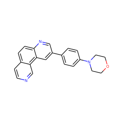 c1cc2ccc3ncc(-c4ccc(N5CCOCC5)cc4)cc3c2cn1 ZINC000028957585