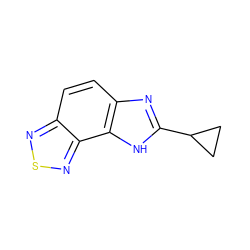 c1cc2nc(C3CC3)[nH]c2c2nsnc12 ZINC000017948583