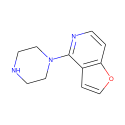 c1cc2occc2c(N2CCNCC2)n1 ZINC000004287704