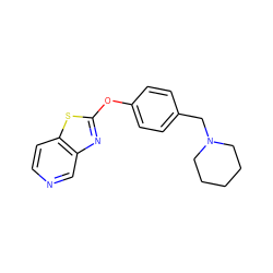 c1cc2sc(Oc3ccc(CN4CCCCC4)cc3)nc2cn1 ZINC000095560299