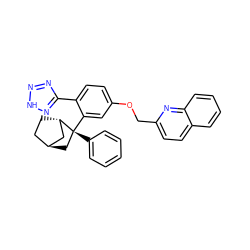 c1ccc([C@@]2(c3cc(OCc4ccc5ccccc5n4)ccc3-c3nn[nH]n3)C[C@H]3CC[C@H]2C3)cc1 ZINC000101508247