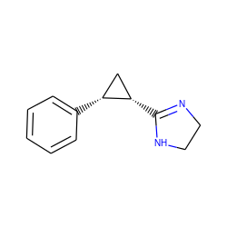 c1ccc([C@@H]2C[C@@H]2C2=NCCN2)cc1 ZINC000013520029