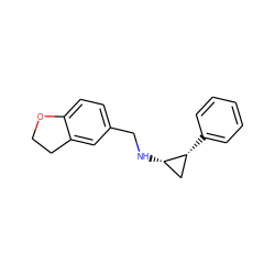 c1ccc([C@@H]2C[C@@H]2NCc2ccc3c(c2)CCO3)cc1 ZINC000044422739