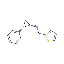 c1ccc([C@@H]2C[C@@H]2NCc2cccs2)cc1 ZINC000044423238