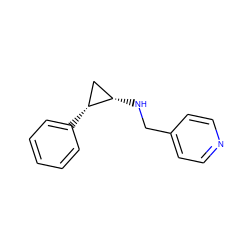 c1ccc([C@@H]2C[C@@H]2NCc2ccncc2)cc1 ZINC000044423355