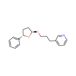 c1ccc([C@@H]2CC[C@@H](OCCCc3cccnc3)O2)cc1 ZINC000029243935