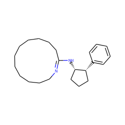 c1ccc([C@@H]2CCC[C@@H]2N/C2=N/CCCCCCCCCCC2)cc1 ZINC000003874172