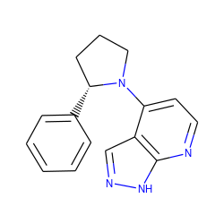 c1ccc([C@@H]2CCCN2c2ccnc3[nH]ncc23)cc1 ZINC001772635000