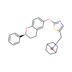 c1ccc([C@@H]2CCc3cc(Oc4ncc(CN5CC6CCC(CC6)C5)s4)ccc3O2)cc1 ZINC000145518869