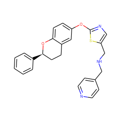 c1ccc([C@@H]2CCc3cc(Oc4ncc(CNCc5ccncc5)s4)ccc3O2)cc1 ZINC000145545699