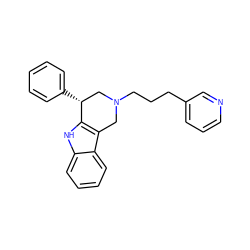 c1ccc([C@@H]2CN(CCCc3cccnc3)Cc3c2[nH]c2ccccc32)cc1 ZINC000029489243