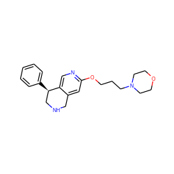 c1ccc([C@@H]2CNCc3cc(OCCCN4CCOCC4)ncc32)cc1 ZINC000028883625