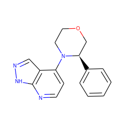 c1ccc([C@@H]2COCCN2c2ccnc3[nH]ncc23)cc1 ZINC001772648806