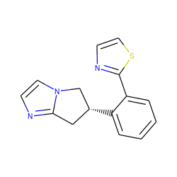 c1ccc([C@@H]2Cc3nccn3C2)c(-c2nccs2)c1 ZINC000040892743