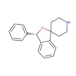 c1ccc([C@@H]2OC3(CCNCC3)c3ccccc32)cc1 ZINC000003652256