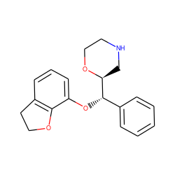 c1ccc([C@H](Oc2cccc3c2OCC3)[C@@H]2CNCCO2)cc1 ZINC000029050443