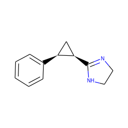 c1ccc([C@H]2C[C@H]2C2=NCCN2)cc1 ZINC000013520015