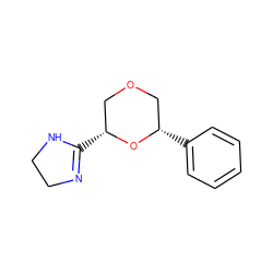 c1ccc([C@H]2COC[C@@H](C3=NCCN3)O2)cc1 ZINC000073313925