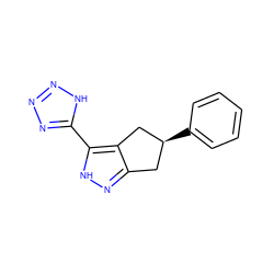 c1ccc([C@H]2Cc3n[nH]c(-c4nnn[nH]4)c3C2)cc1 ZINC000040939404