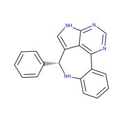 c1ccc([C@H]2Nc3ccccc3-c3ncnc4[nH]cc2c34)cc1 ZINC000045390343