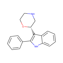 c1ccc(-c2[nH]c3ccccc3c2[C@H]2CNCCO2)cc1 ZINC000012356010