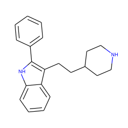 c1ccc(-c2[nH]c3ccccc3c2CCC2CCNCC2)cc1 ZINC000028758267