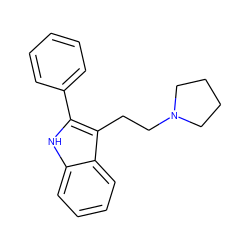 c1ccc(-c2[nH]c3ccccc3c2CCN2CCCC2)cc1 ZINC000001489863