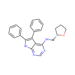 c1ccc(-c2[nH]c3ncnc(NC[C@@H]4CCCO4)c3c2-c2ccccc2)cc1 ZINC000035906978