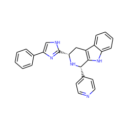 c1ccc(-c2c[nH]c([C@@H]3Cc4c([nH]c5ccccc45)[C@H](c4ccncc4)N3)n2)cc1 ZINC000026751069