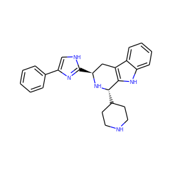 c1ccc(-c2c[nH]c([C@H]3Cc4c([nH]c5ccccc45)[C@H](C4CCNCC4)N3)n2)cc1 ZINC000084672112