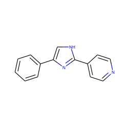 c1ccc(-c2c[nH]c(-c3ccncc3)n2)cc1 ZINC000013553740