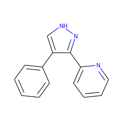 c1ccc(-c2c[nH]nc2-c2ccccn2)cc1 ZINC000013526631