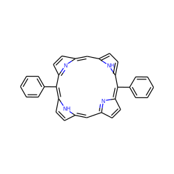 c1ccc(-c2c3ccc(cc4ccc([nH]4)c(-c4ccccc4)c4ccc(cc5ccc2[nH]5)n4)n3)cc1 ZINC000100012460