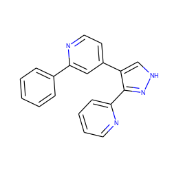 c1ccc(-c2cc(-c3c[nH]nc3-c3ccccn3)ccn2)cc1 ZINC000000009344