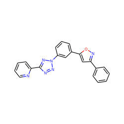 c1ccc(-c2cc(-c3cccc(-n4nnc(-c5ccccn5)n4)c3)on2)cc1 ZINC000028386518