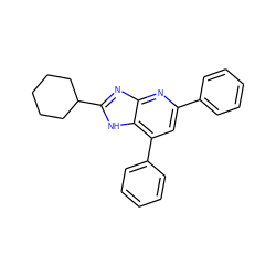 c1ccc(-c2cc(-c3ccccc3)c3[nH]c(C4CCCCC4)nc3n2)cc1 ZINC000034800848