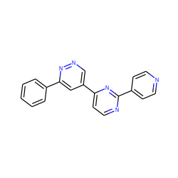 c1ccc(-c2cc(-c3ccnc(-c4ccncc4)n3)cnn2)cc1 ZINC000003939431