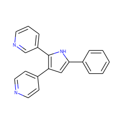 c1ccc(-c2cc(-c3ccncc3)c(-c3cccnc3)[nH]2)cc1 ZINC000003832128