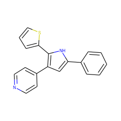 c1ccc(-c2cc(-c3ccncc3)c(-c3cccs3)[nH]2)cc1 ZINC000026641044