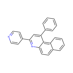 c1ccc(-c2cc(-c3ccncc3)nc3ccc4ccccc4c23)cc1 ZINC000017360642