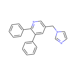 c1ccc(-c2cc(Cn3ccnc3)cnc2-c2ccccc2)cc1 ZINC000084615292