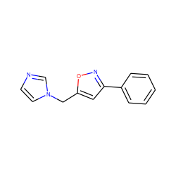 c1ccc(-c2cc(Cn3ccnc3)on2)cc1 ZINC000073648384