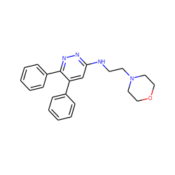 c1ccc(-c2cc(NCCN3CCOCC3)nnc2-c2ccccc2)cc1 ZINC000027902963