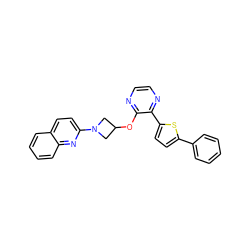 c1ccc(-c2ccc(-c3nccnc3OC3CN(c4ccc5ccccc5n4)C3)s2)cc1 ZINC000096168832