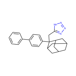 c1ccc(-c2ccc(C3(Cc4nnn[nH]4)C4CC5CC(C4)CC3C5)cc2)cc1 ZINC000103231609