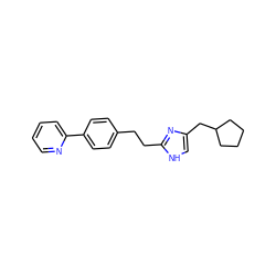 c1ccc(-c2ccc(CCc3nc(CC4CCCC4)c[nH]3)cc2)nc1 ZINC000049069183