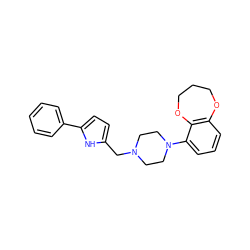 c1ccc(-c2ccc(CN3CCN(c4cccc5c4OCCCO5)CC3)[nH]2)cc1 ZINC000084402608