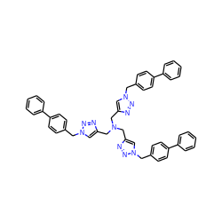 c1ccc(-c2ccc(Cn3cc(CN(Cc4cn(Cc5ccc(-c6ccccc6)cc5)nn4)Cc4cn(Cc5ccc(-c6ccccc6)cc5)nn4)nn3)cc2)cc1 ZINC000096917357